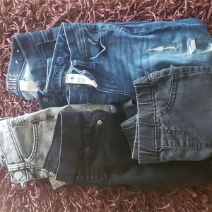Bundle of 5 Girls Justice Cat & Jack Jeans Size 6/7